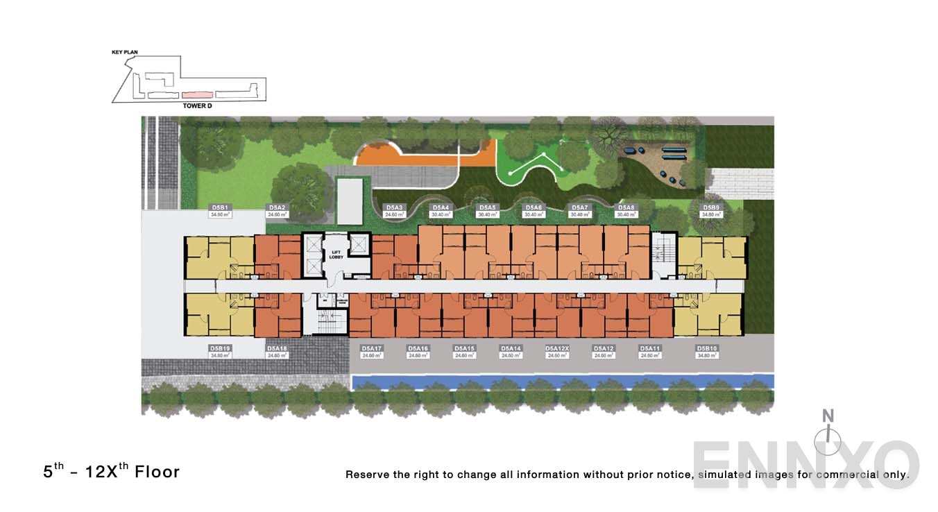 แปลนชั้น 5 - 12X Floor ของโครงการ นิว คอนเน็กซ์ ดอนเมือง