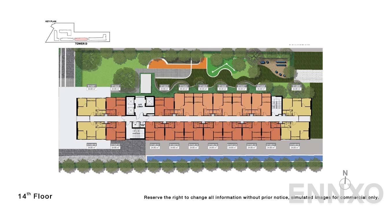 แปลนชั้น 14 Floor ของโครงการ นิว คอนเน็กซ์ ดอนเมือง