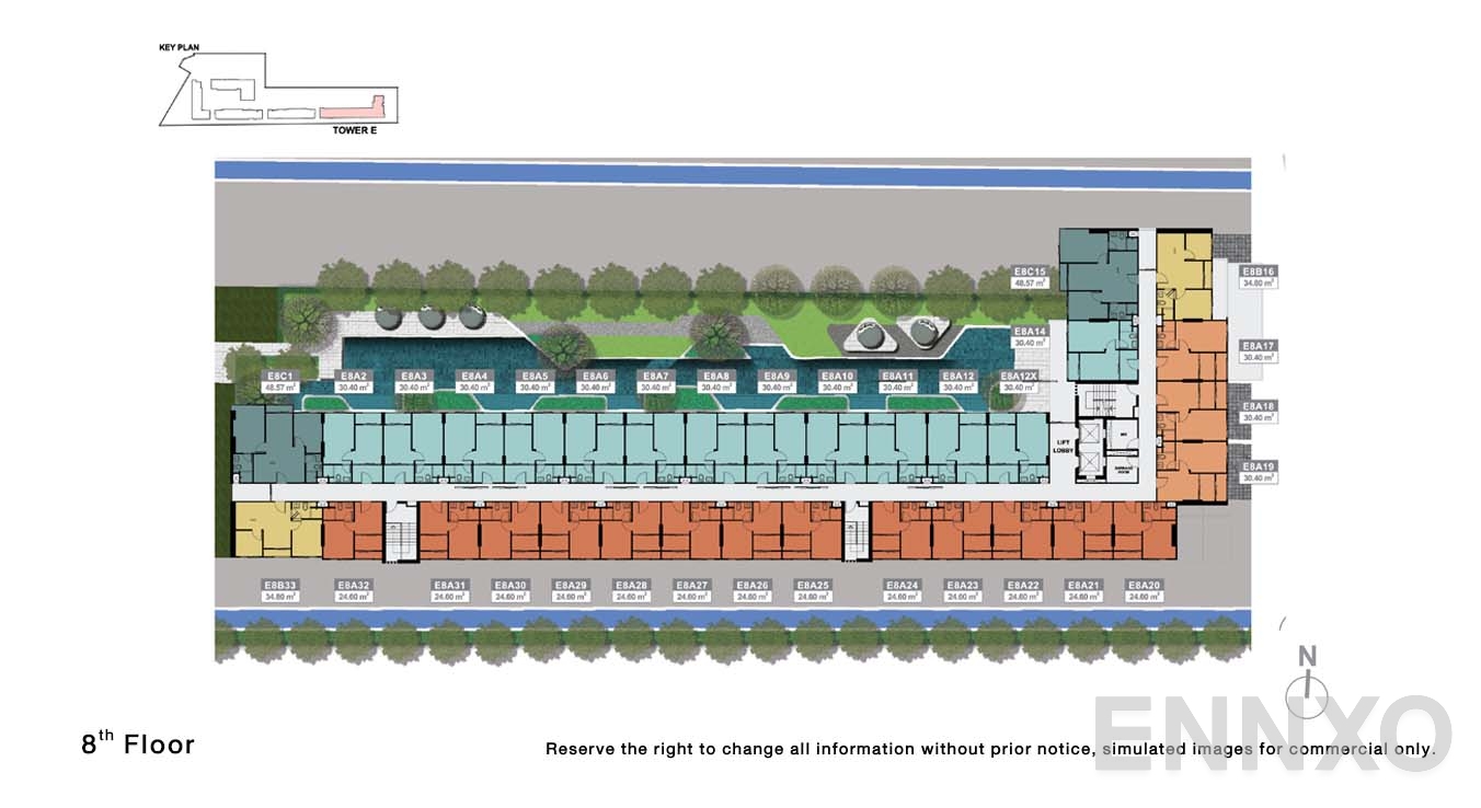 แปลนชั้น 8 Floor ของโครงการ นิว คอนเน็กซ์ ดอนเมือง