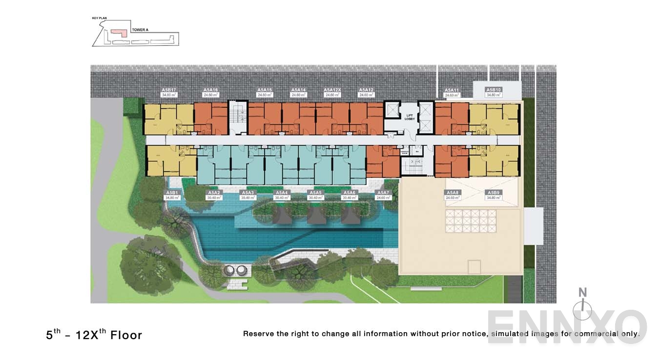 แปลนชั้น 5 - 12X Floor ของโครงการ นิว คอนเน็กซ์ ดอนเมือง