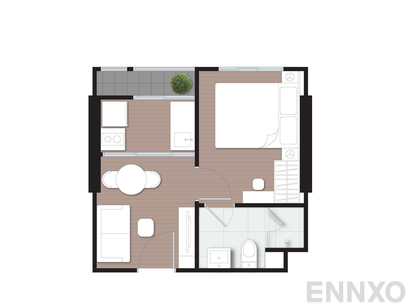 รูปแปลนห้อง E3A30 ของโครงการ นิว คอนเน็กซ์ ดอนเมือง