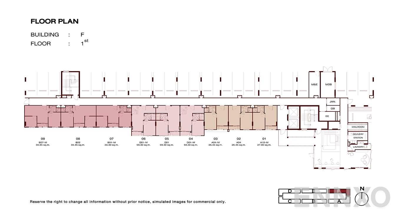 แปลนชั้น 1 Floor ของโครงการ Nue Core Khu Khot Station