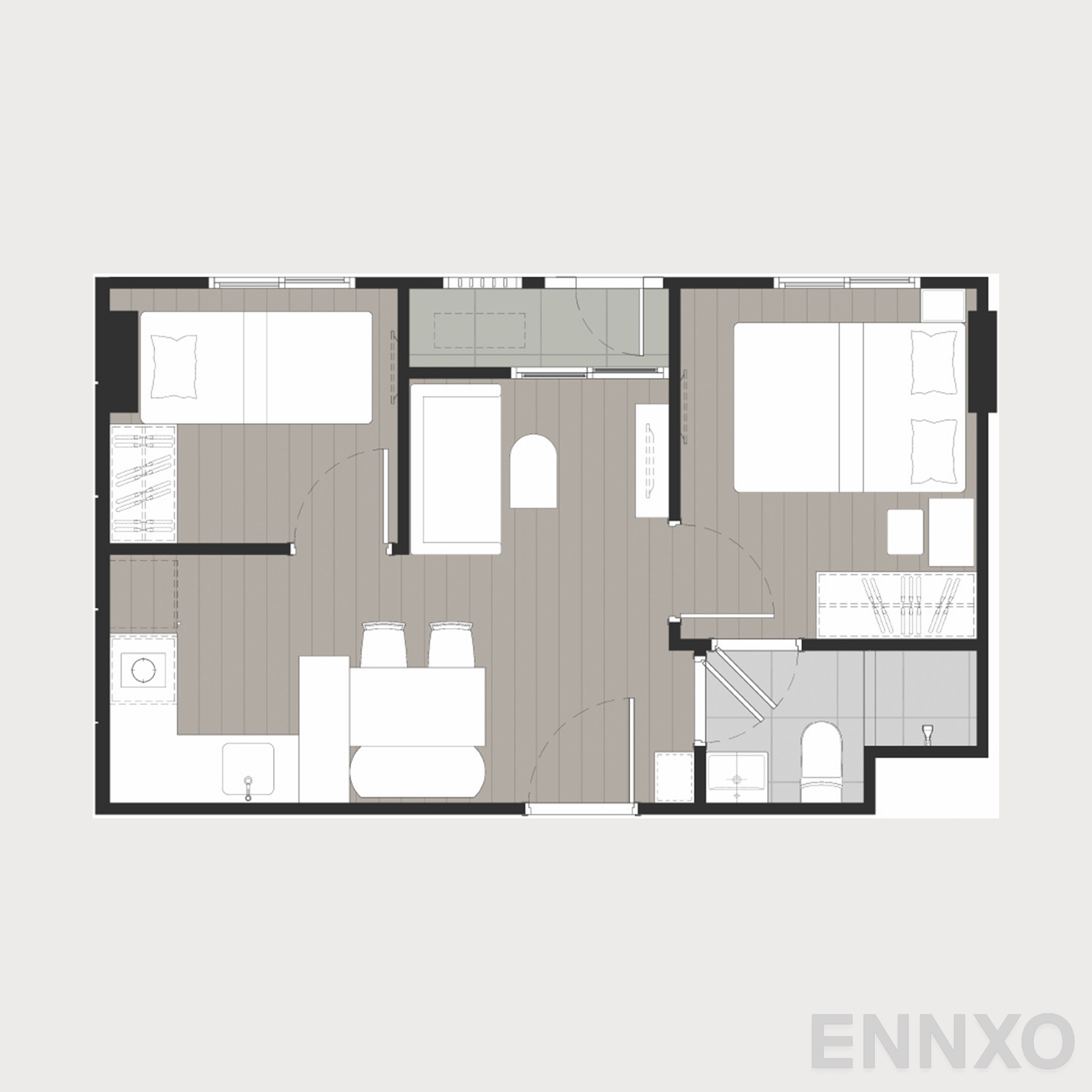 รูปแปลนห้อง 09 ของโครงการ Nue Core Khu Khot Station