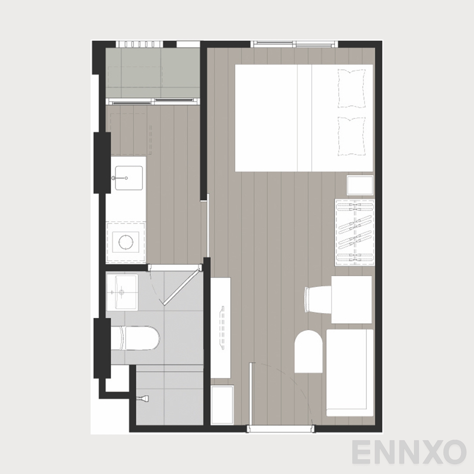 รูปแปลนห้อง 26 ของโครงการ Nue Core Khu Khot Station