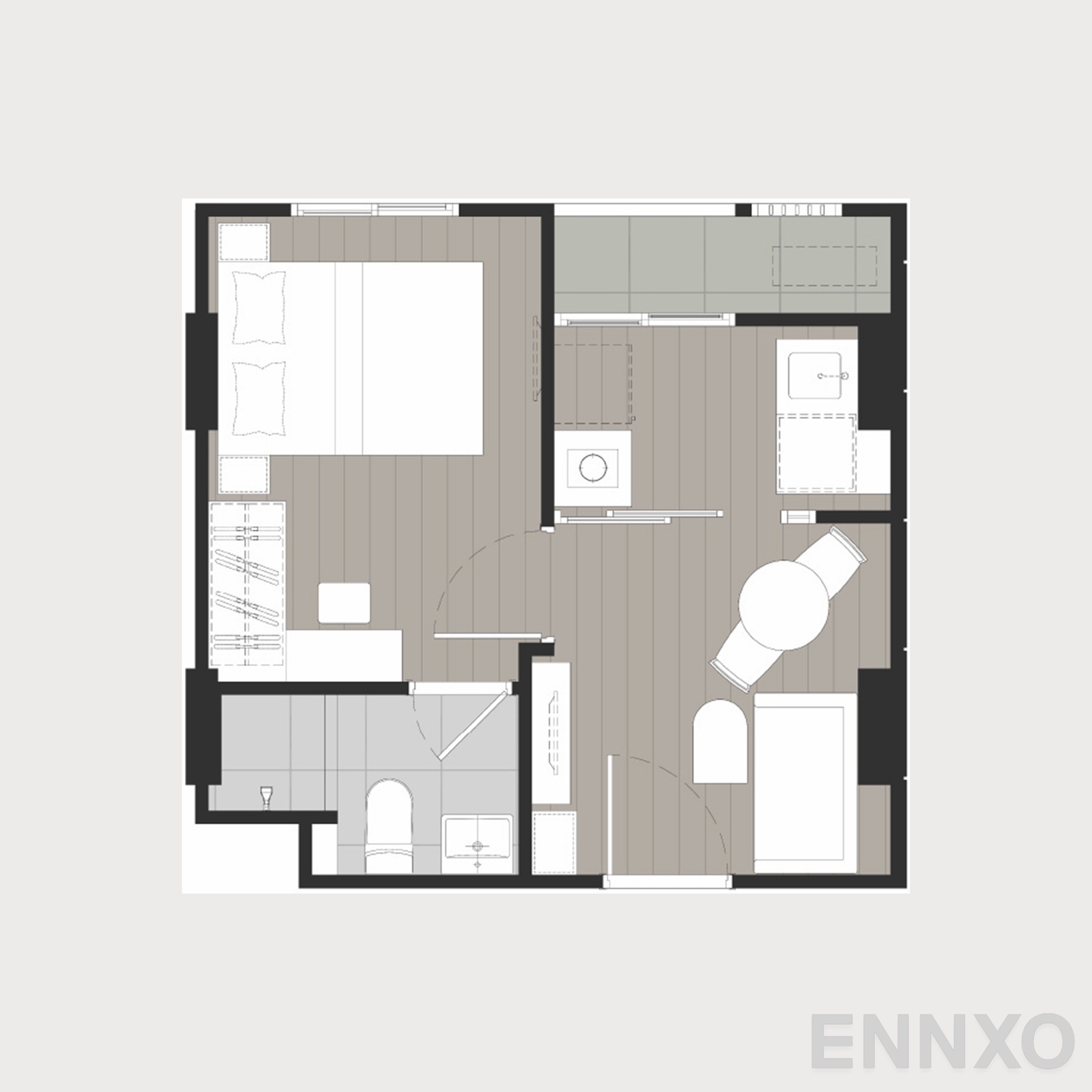 รูปแปลนห้อง 24 ของโครงการ Nue Core Khu Khot Station