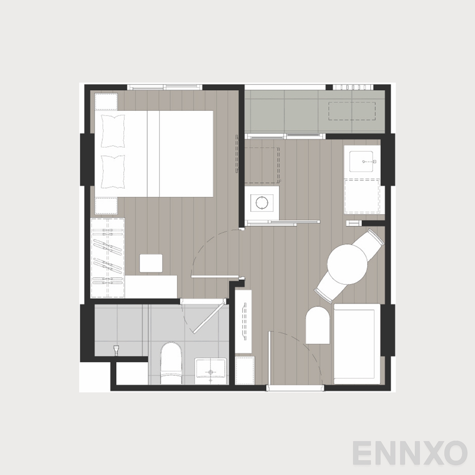 รูปแปลนห้อง 14 ของโครงการ Nue Core Khu Khot Station