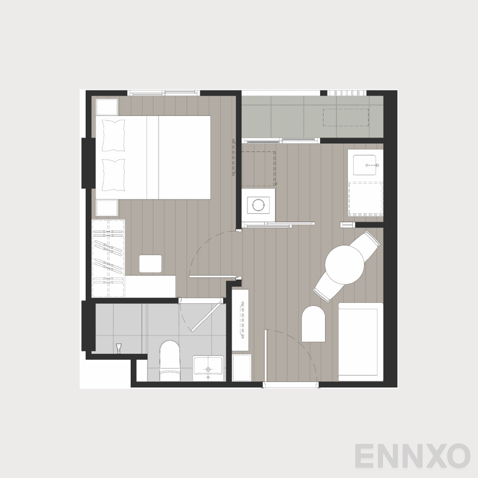 รูปแปลนห้อง 12 ของโครงการ Nue Core Khu Khot Station