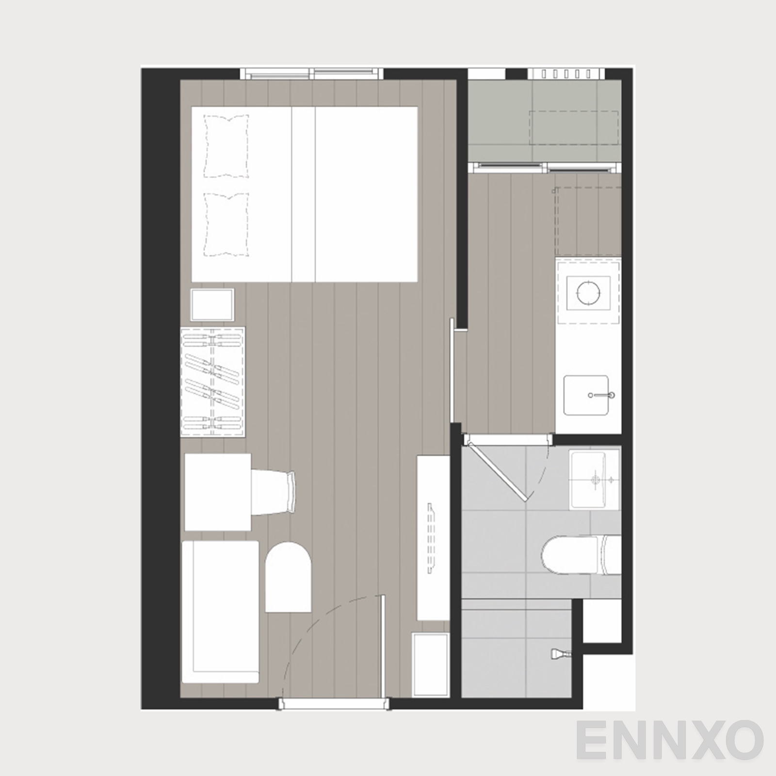 รูปแปลนห้อง 11 ของโครงการ Nue Core Khu Khot Station