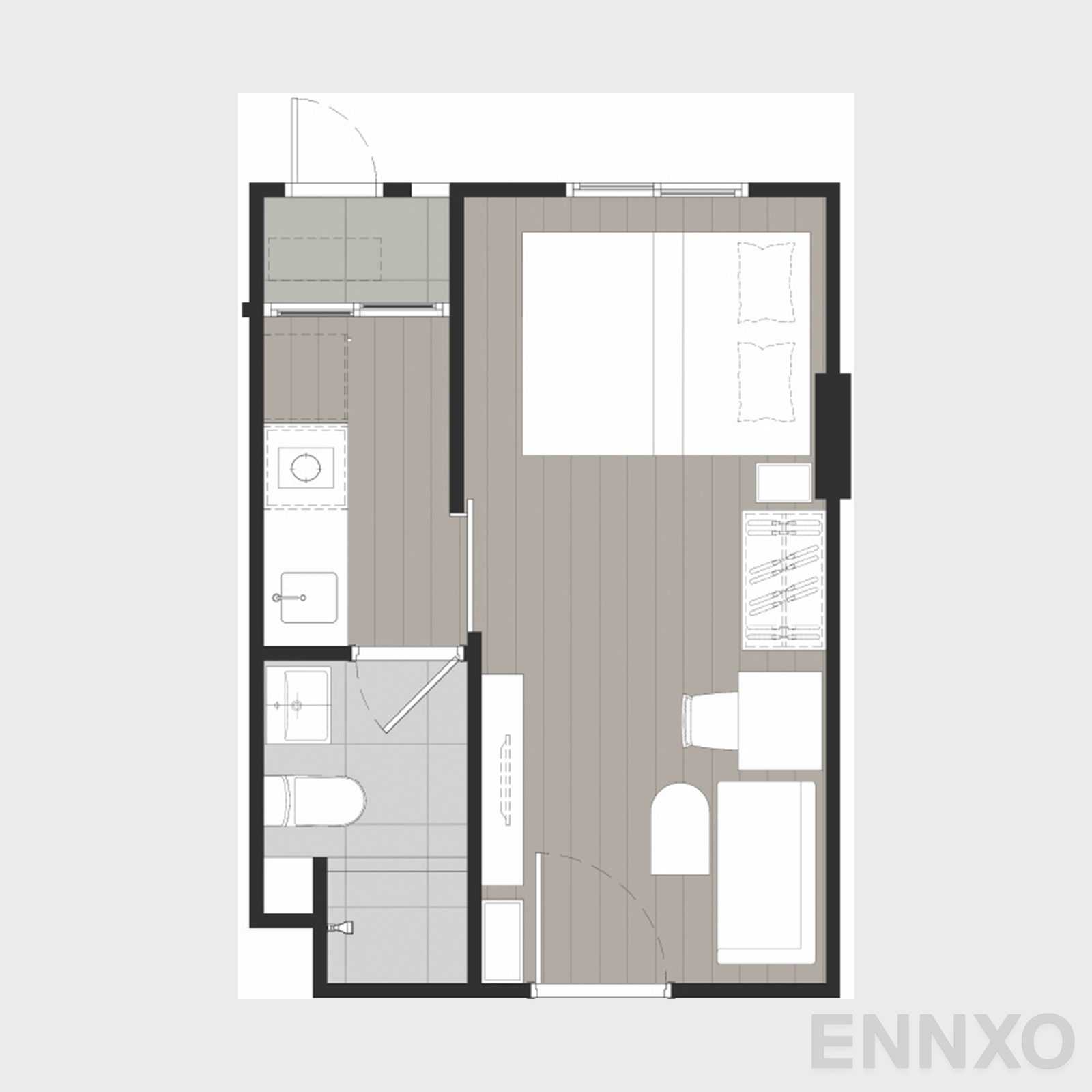 รูปแปลนห้อง 04 ของโครงการ Nue Core Khu Khot Station