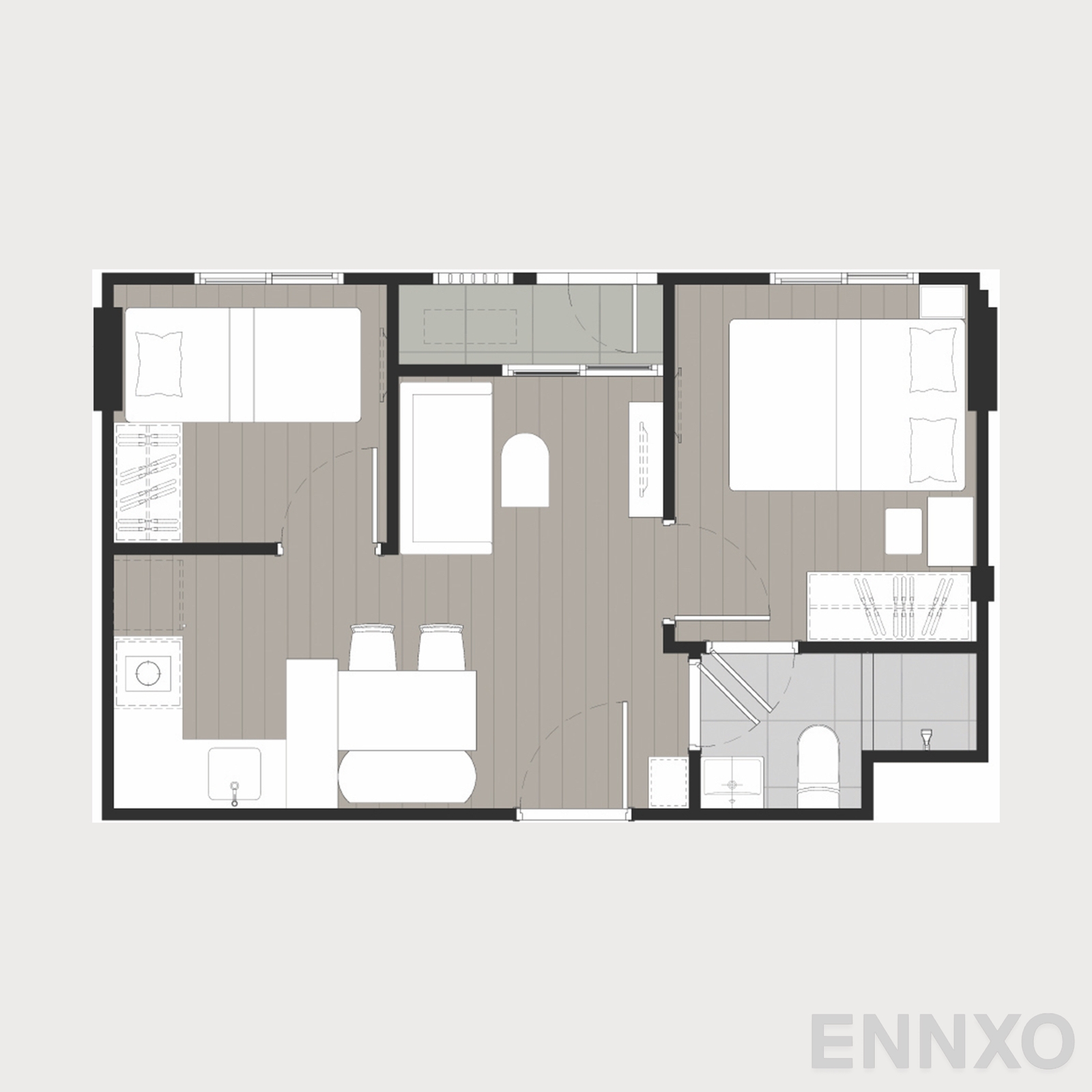 รูปแปลนห้อง 07 ของโครงการ Nue Core Khu Khot Station