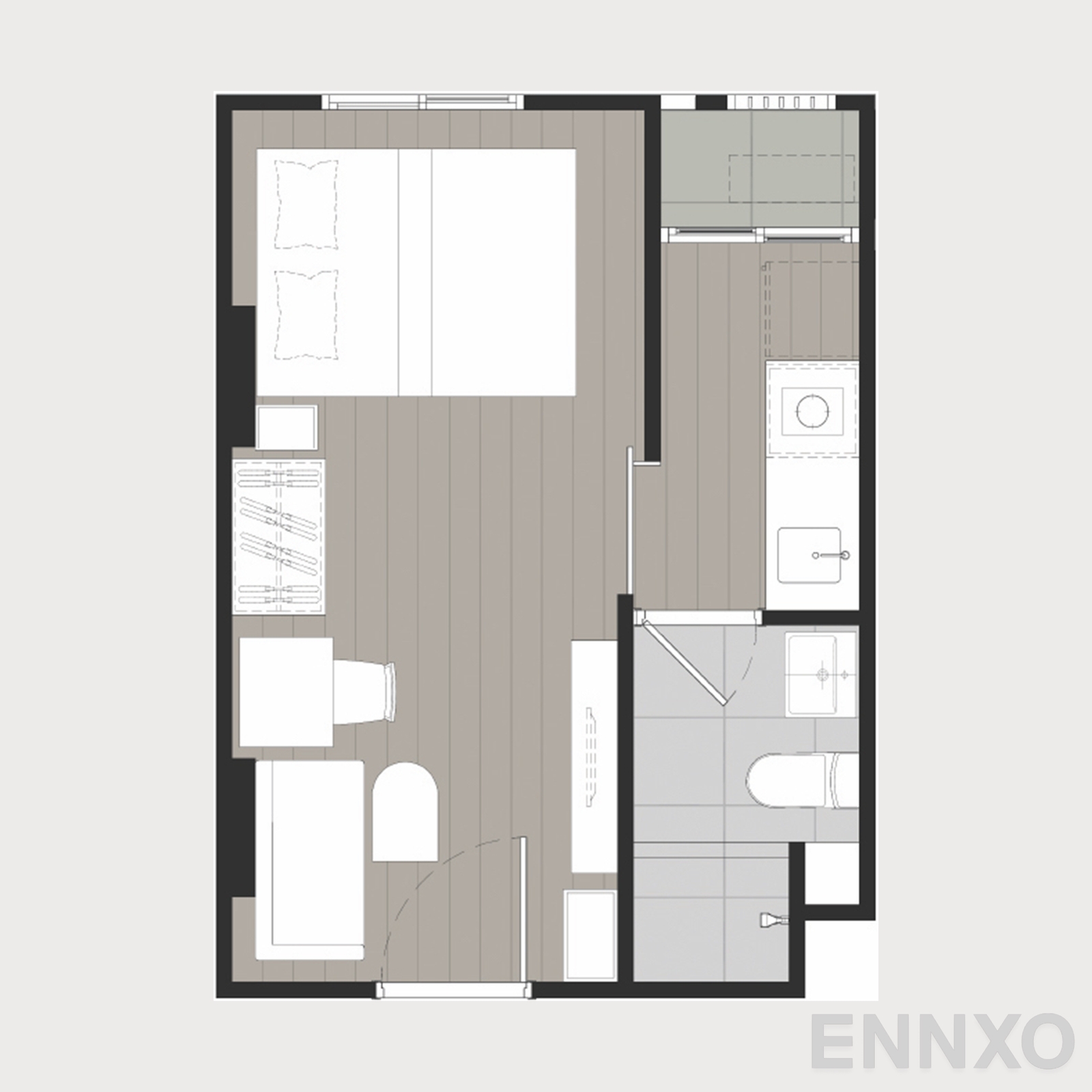 รูปแปลนห้อง 18 ของโครงการ Nue Core Khu Khot Station