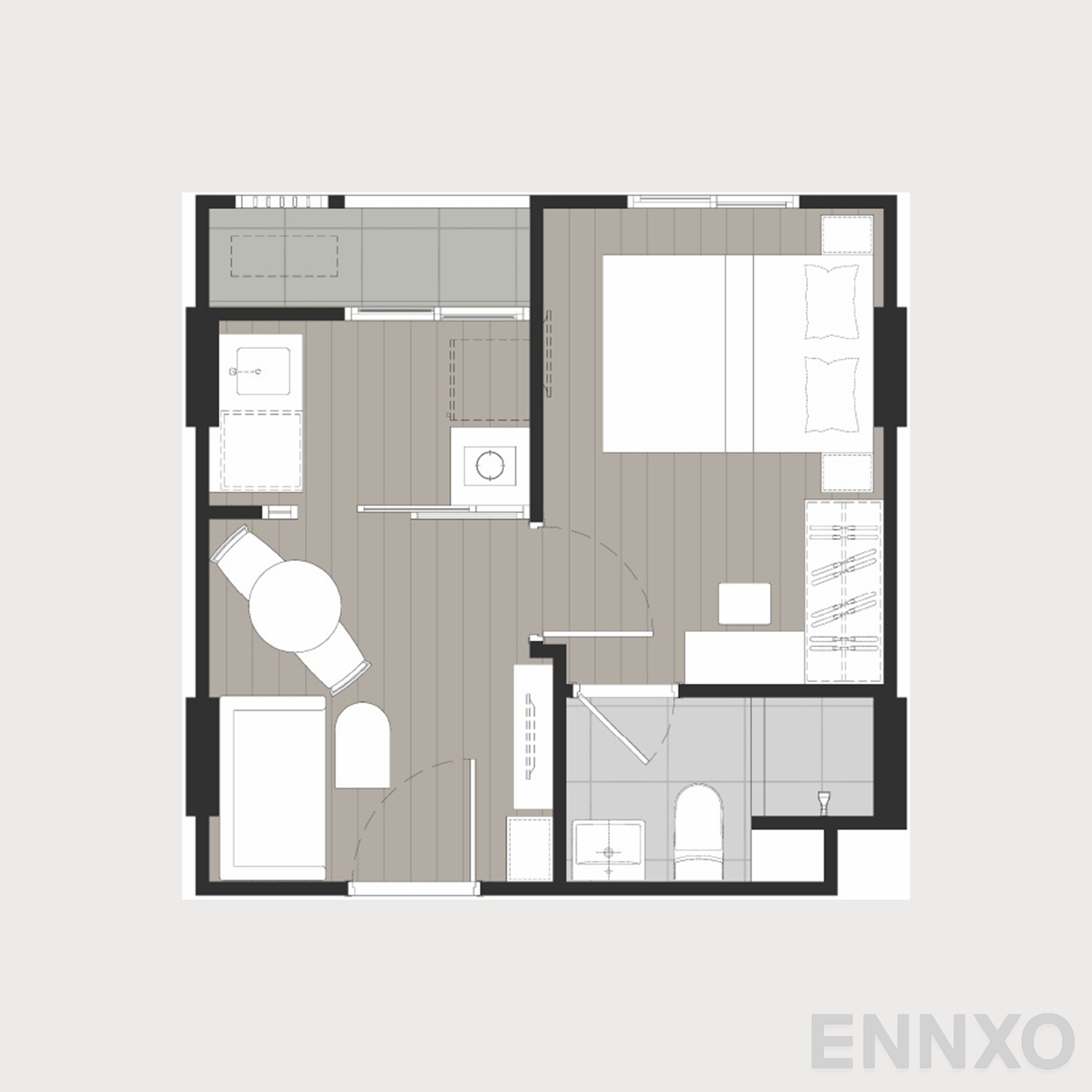 รูปแปลนห้อง 29 ของโครงการ Nue Core Khu Khot Station