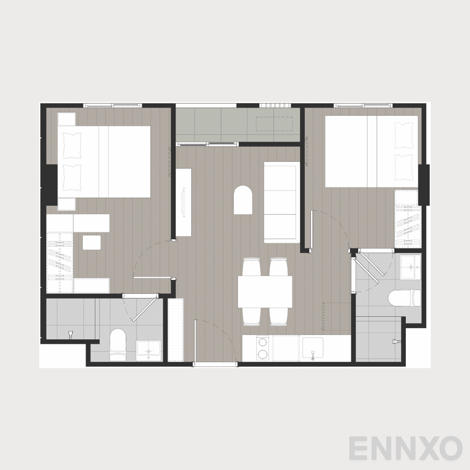 รูปแปลนห้อง 03 ของโครงการ Nue Core Khu Khot Station