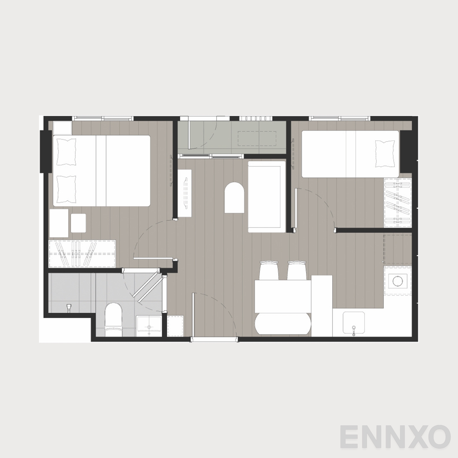 รูปแปลนห้อง 09 ของโครงการ Nue Core Khu Khot Station