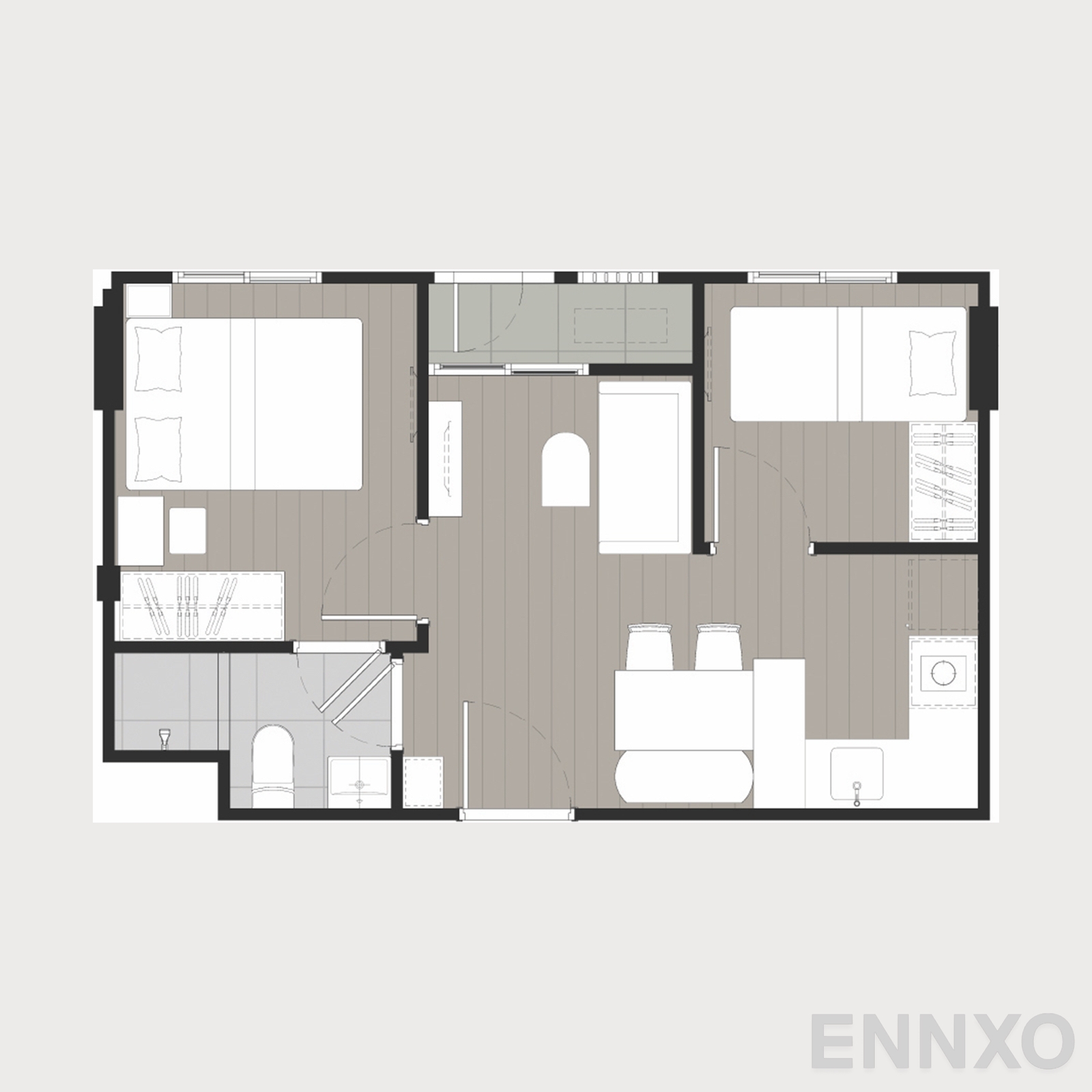 รูปแปลนห้อง 07 ของโครงการ Nue Core Khu Khot Station