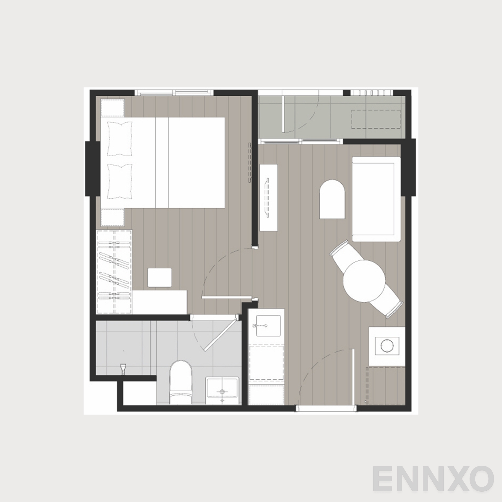 รูปแปลนห้อง 02 ของโครงการ Nue Core Khu Khot Station