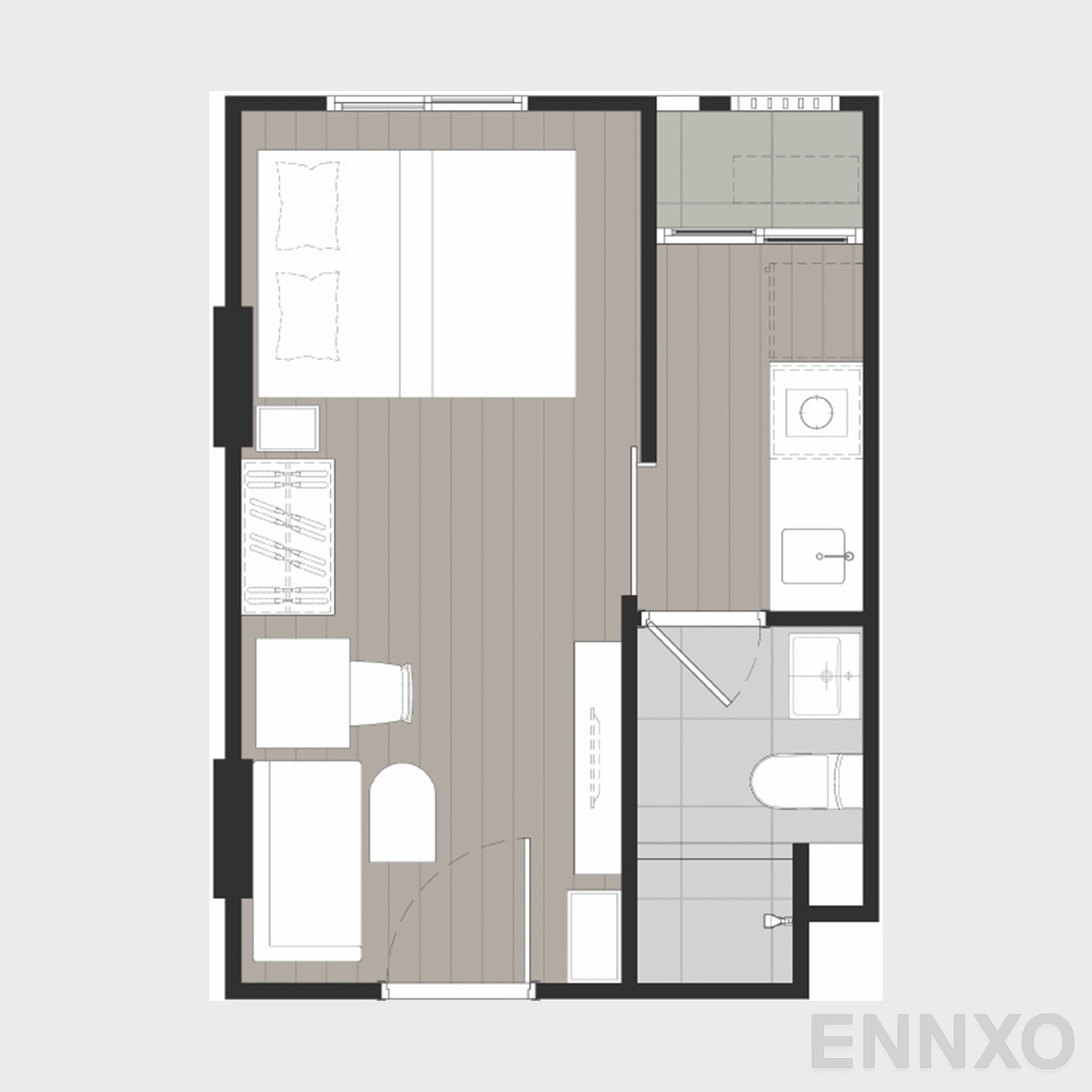 รูปแปลนห้อง 21 ของโครงการ Nue Core Khu Khot Station