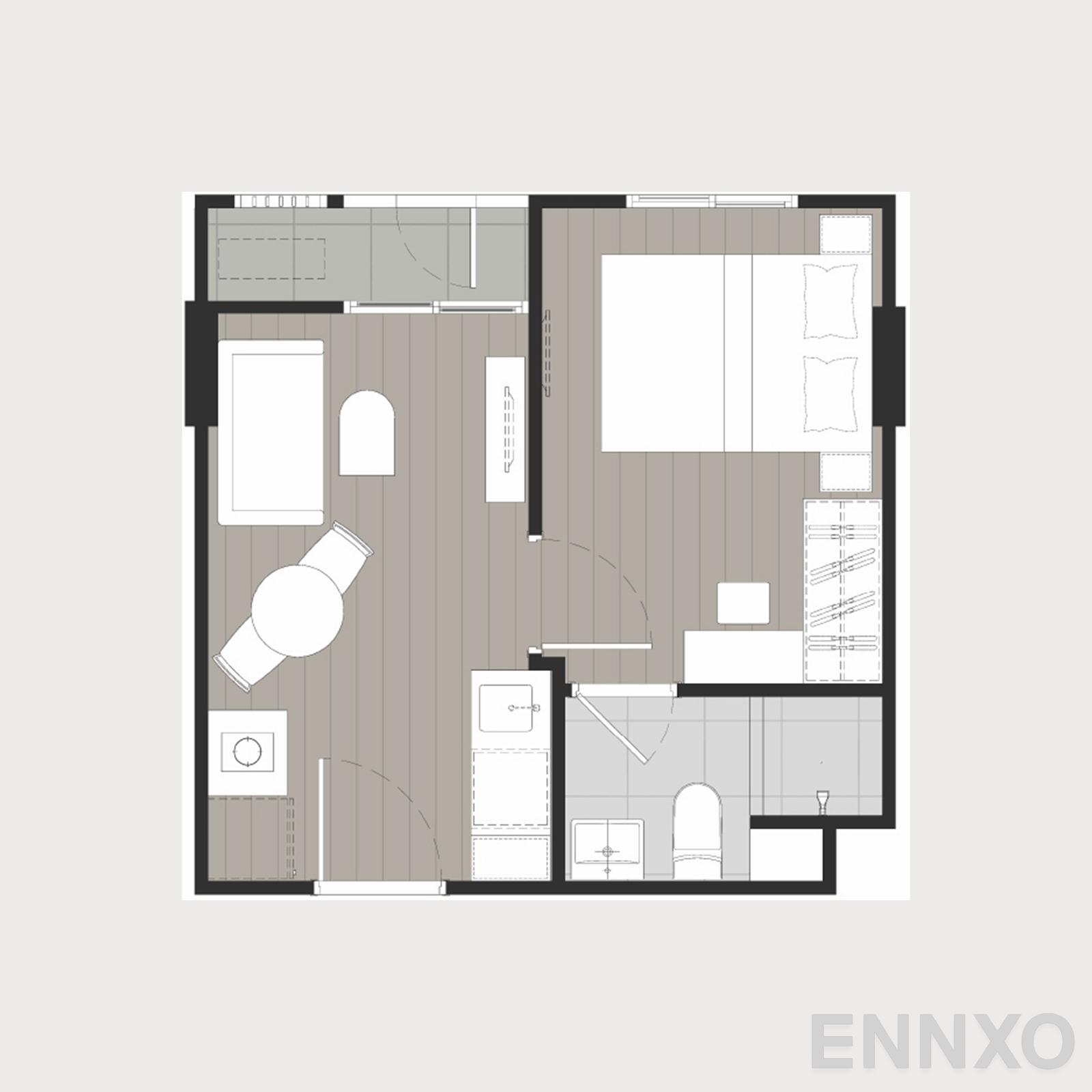 รูปแปลนห้อง 02 ของโครงการ Nue Core Khu Khot Station