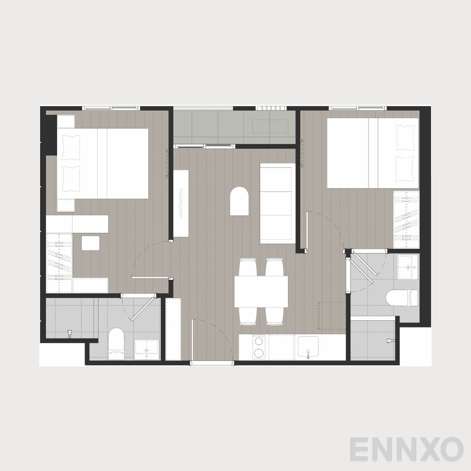 รูปแปลนห้อง 27 ของโครงการ Nue Core Khu Khot Station