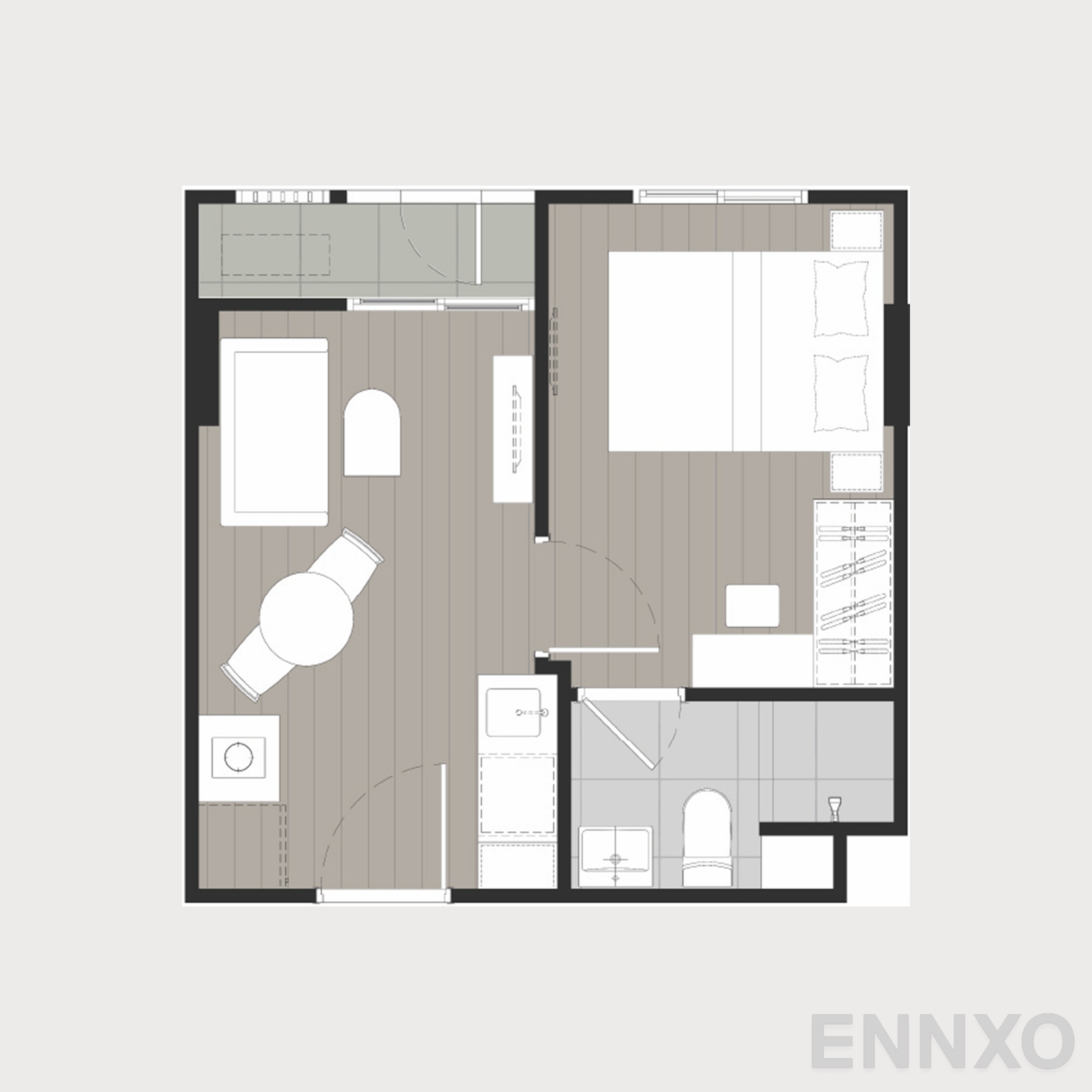 รูปแปลนห้อง 01 ของโครงการ Nue Core Khu Khot Station