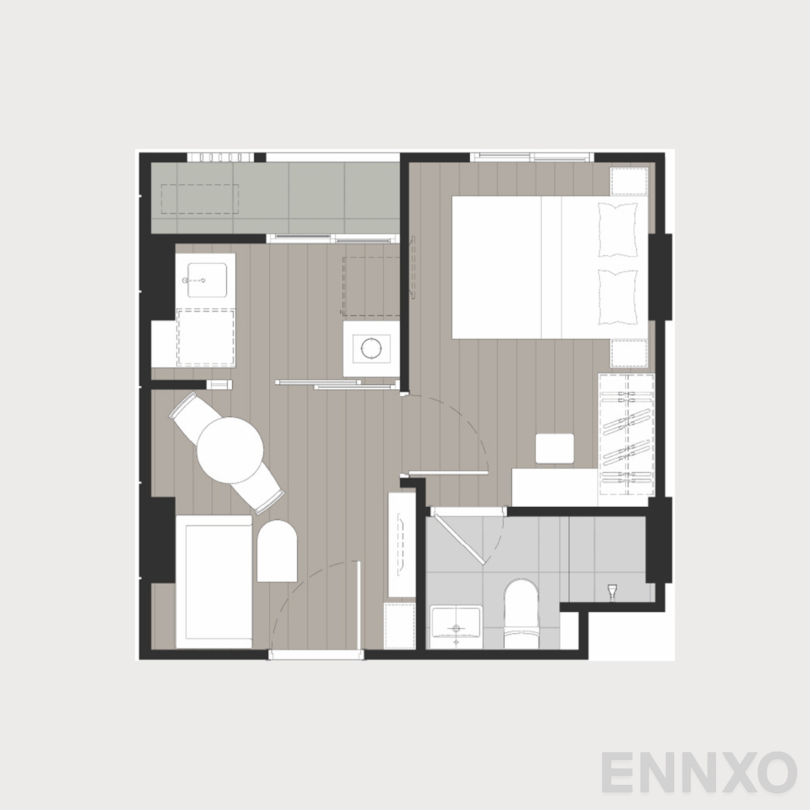 รูปแปลนห้อง 27 ของโครงการ Nue Core Khu Khot Station