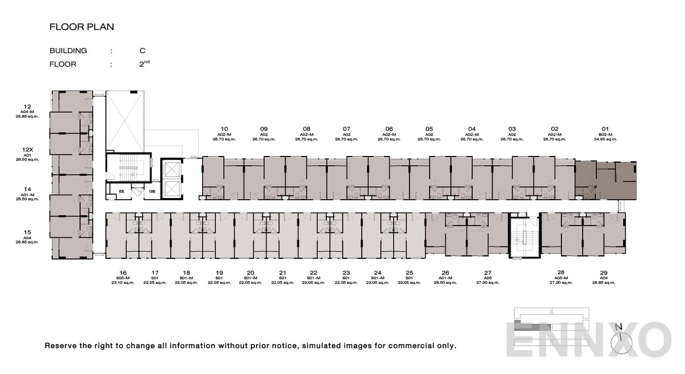 แปลนชั้น 2 Floor ของโครงการ นิว ครอส คูคต สเตชัน