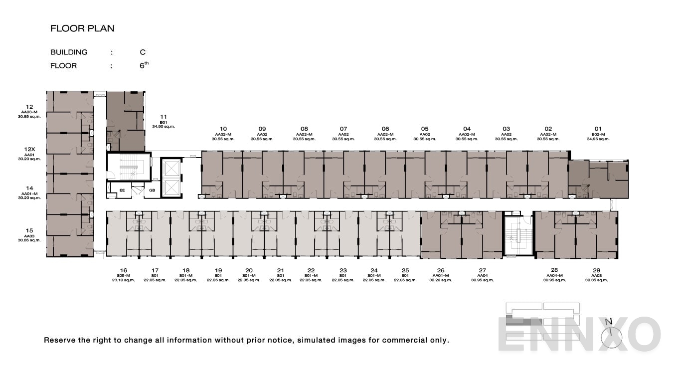 แปลนชั้น 6 Floor ของโครงการ นิว ครอส คูคต สเตชัน