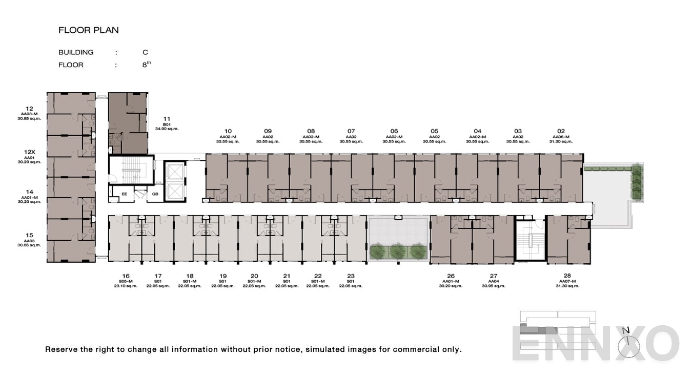 แปลนชั้น 8 Floor ของโครงการ นิว ครอส คูคต สเตชัน