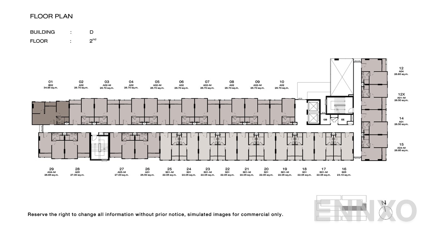 แปลนชั้น 2 Floor ของโครงการ นิว ครอส คูคต สเตชัน