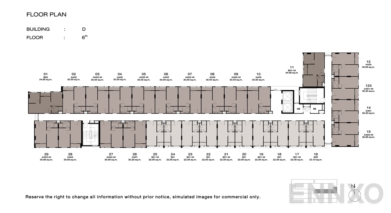 แปลนชั้น 6 Floor ของโครงการ นิว ครอส คูคต สเตชัน