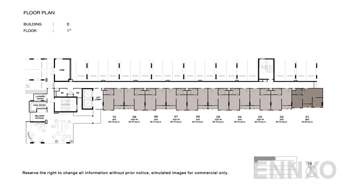 แปลนชั้น 1 Floor ของโครงการ นิว ครอส คูคต สเตชัน