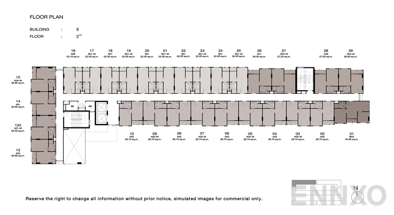 แปลนชั้น 2 Floor ของโครงการ นิว ครอส คูคต สเตชัน