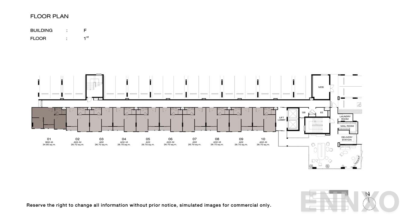 แปลนชั้น 1 Floor ของโครงการ นิว ครอส คูคต สเตชัน