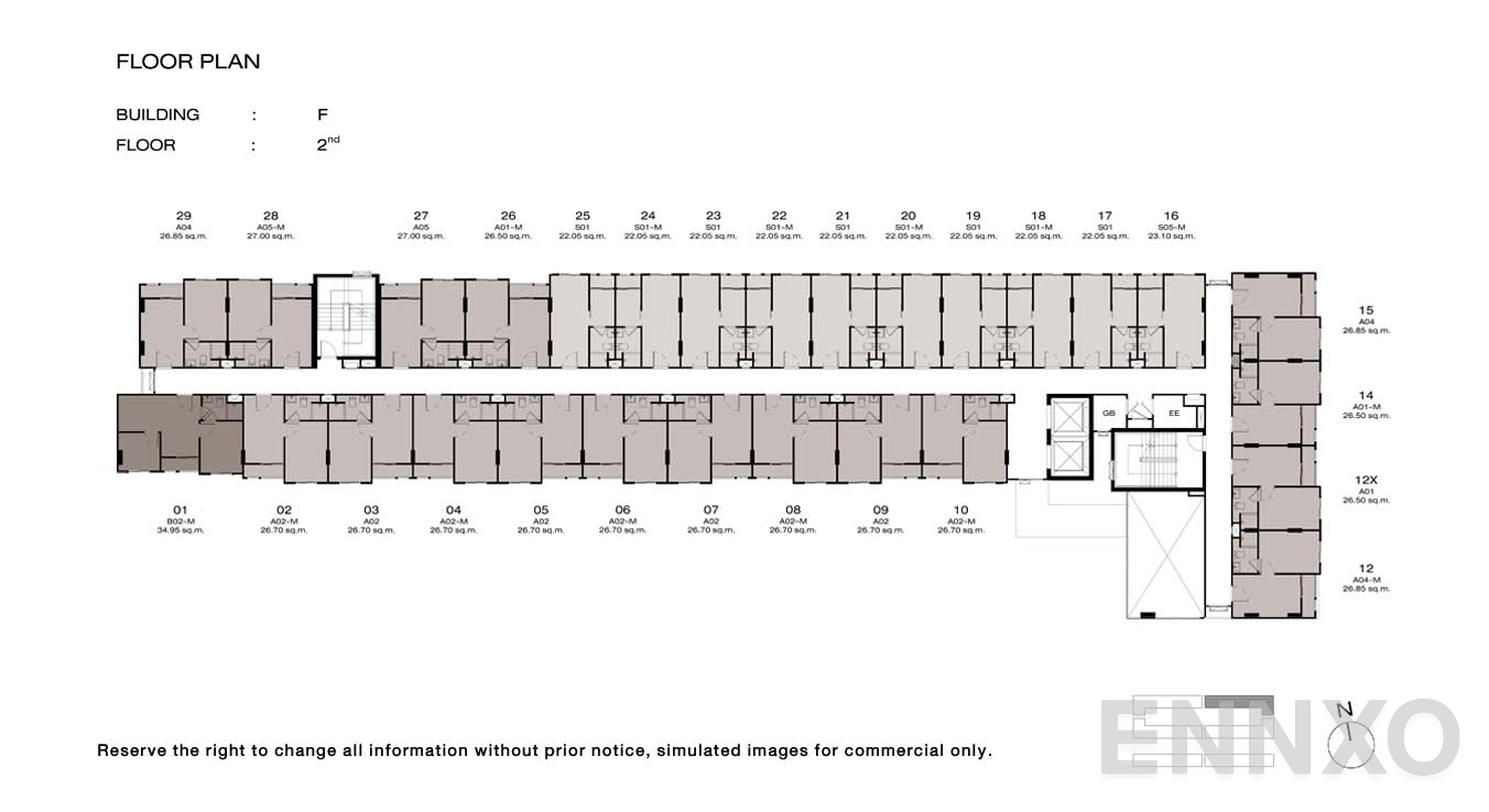 แปลนชั้น 2 Floor ของโครงการ นิว ครอส คูคต สเตชัน