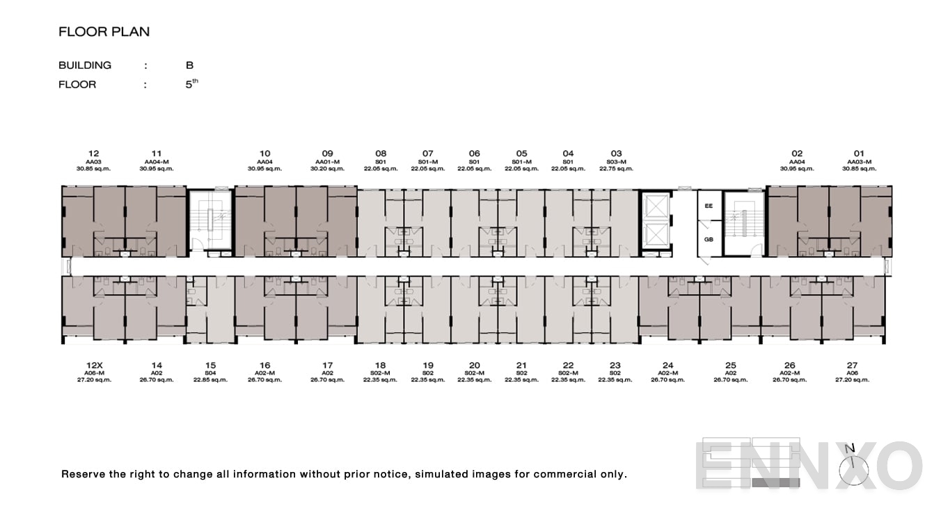 แปลนชั้น 5 Floor ของโครงการ นิว ครอส คูคต สเตชัน