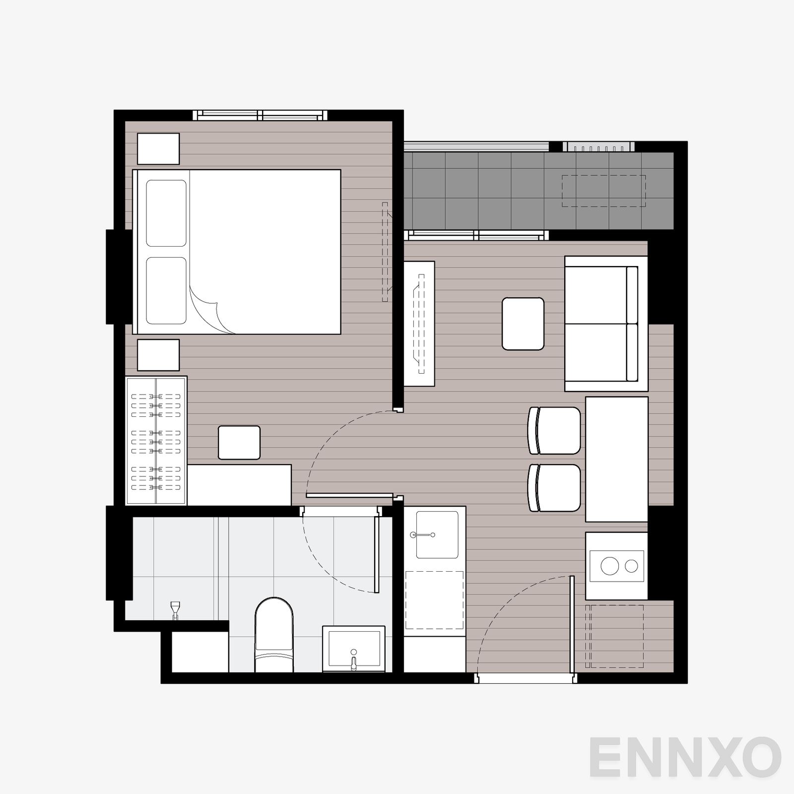 รูปแปลนห้อง 15 ของโครงการ นิว ครอส คูคต สเตชัน