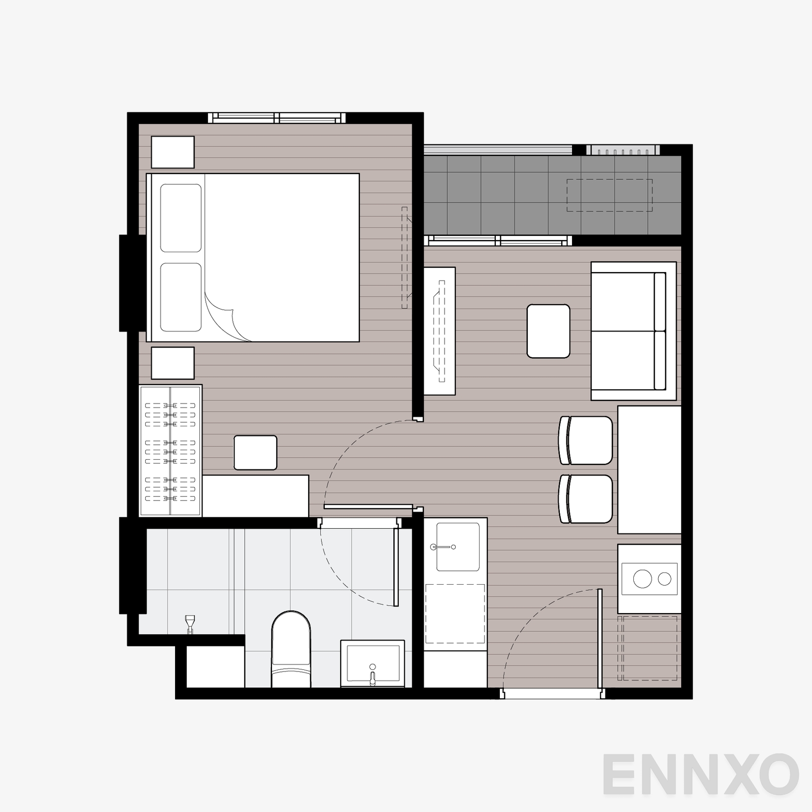 รูปแปลนห้อง 27 ของโครงการ นิว ครอส คูคต สเตชัน