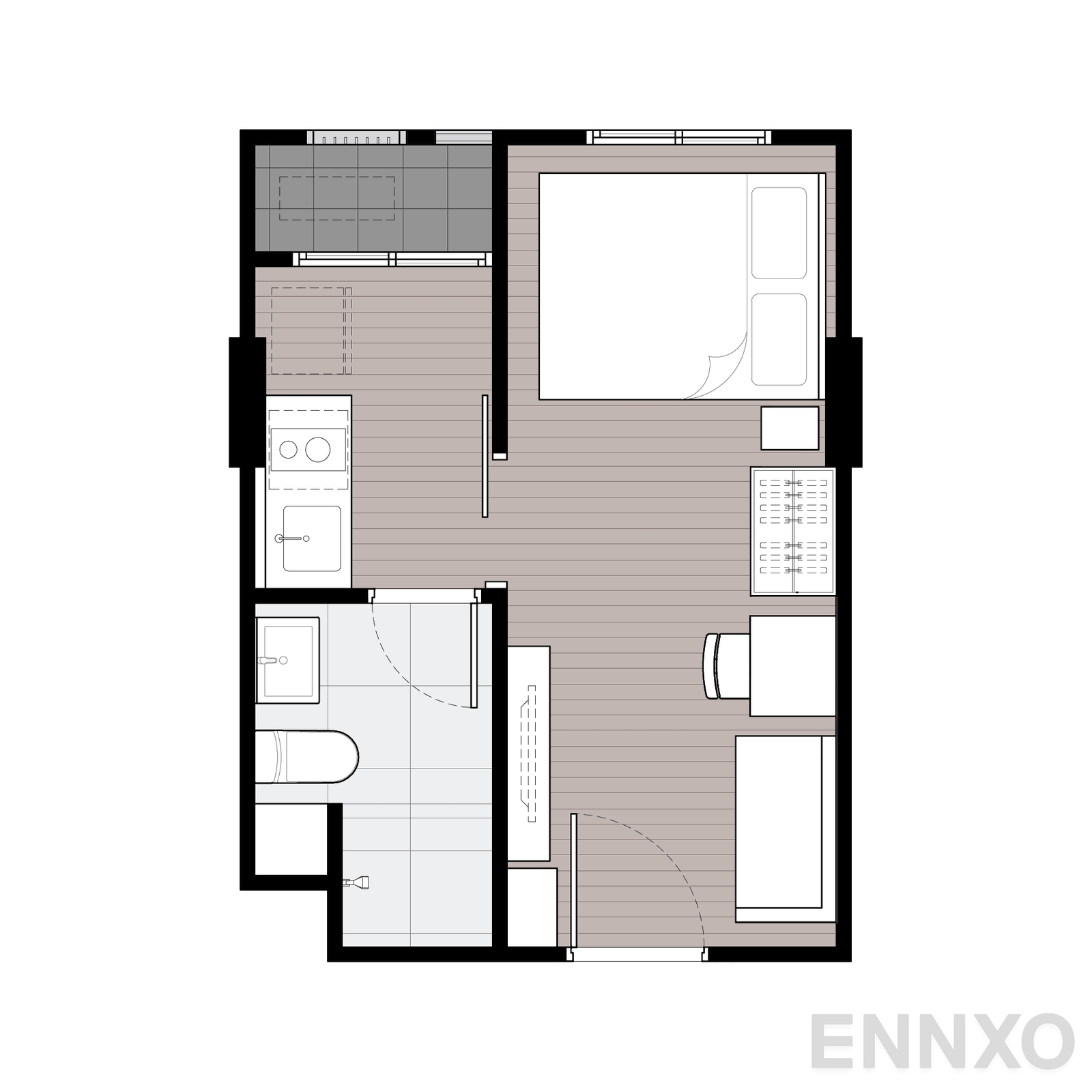 รูปแปลนห้อง 15 ของโครงการ นิว ครอส คูคต สเตชัน