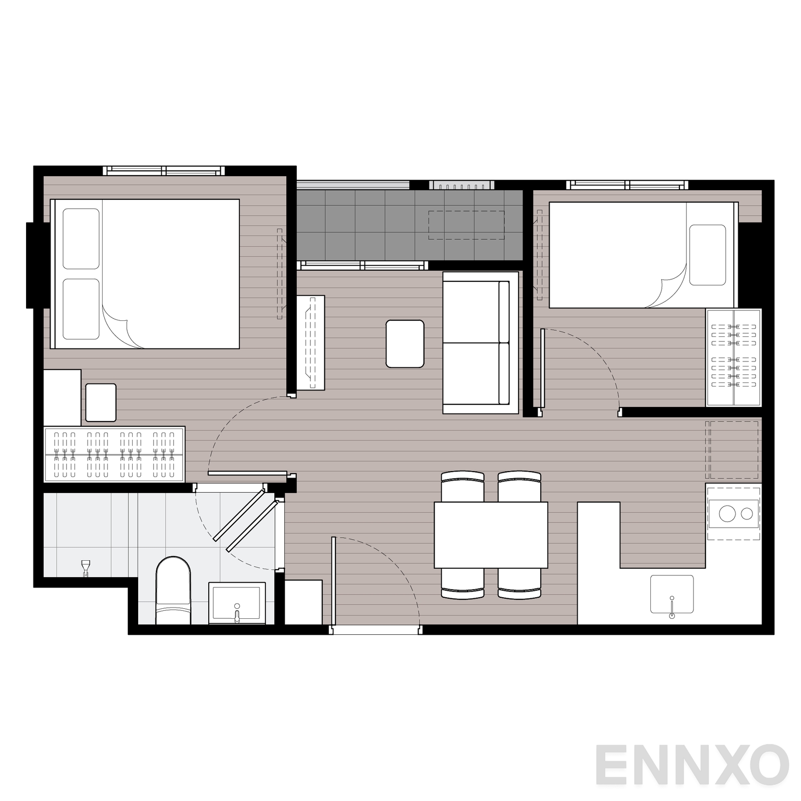 รูปแปลนห้อง 01 ของโครงการ นิว ครอส คูคต สเตชัน