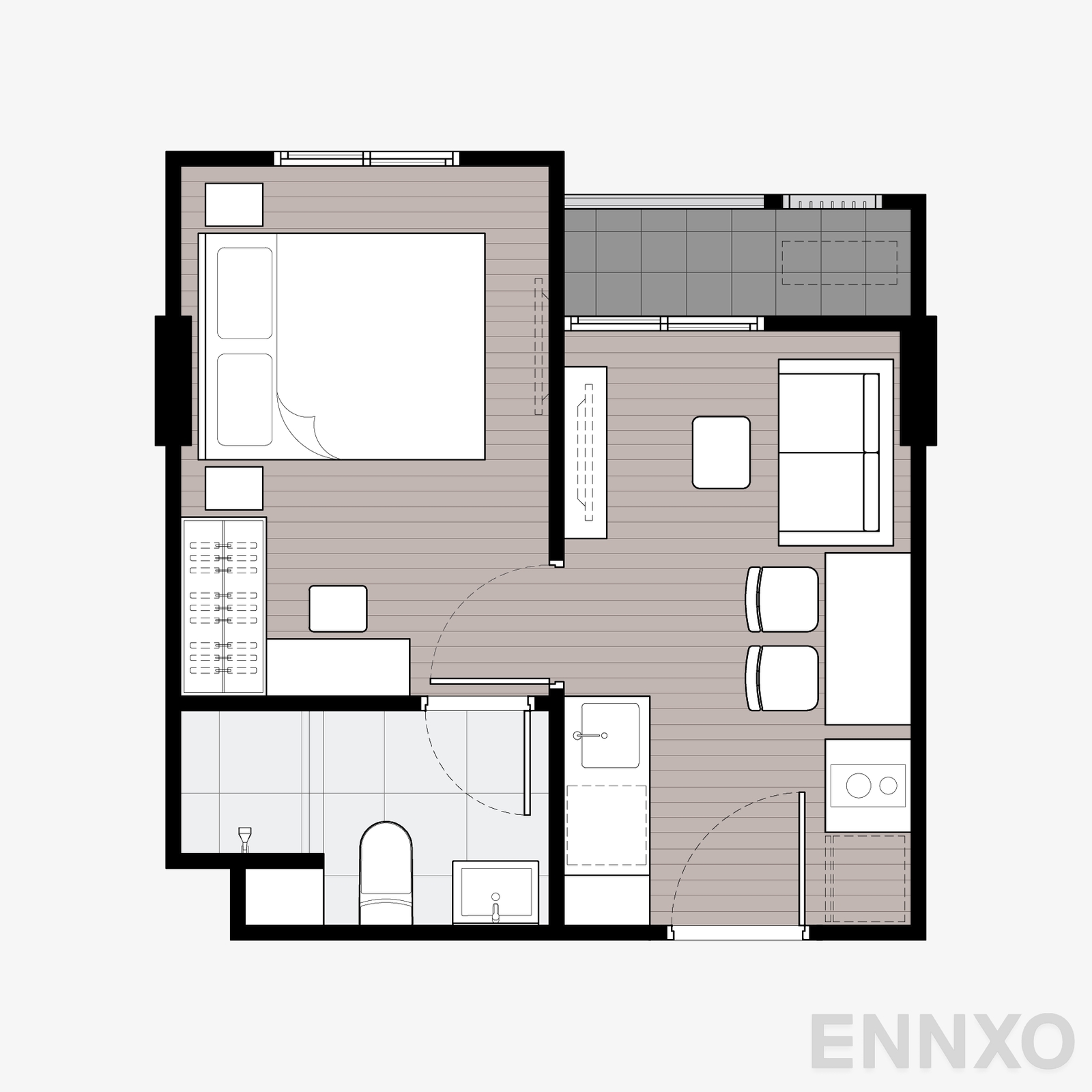 รูปแปลนห้อง 04 ของโครงการ นิว ครอส คูคต สเตชัน