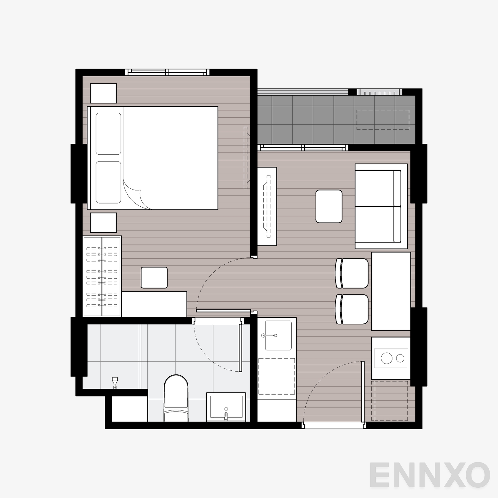 รูปแปลนห้อง 26 ของโครงการ นิว ครอส คูคต สเตชัน