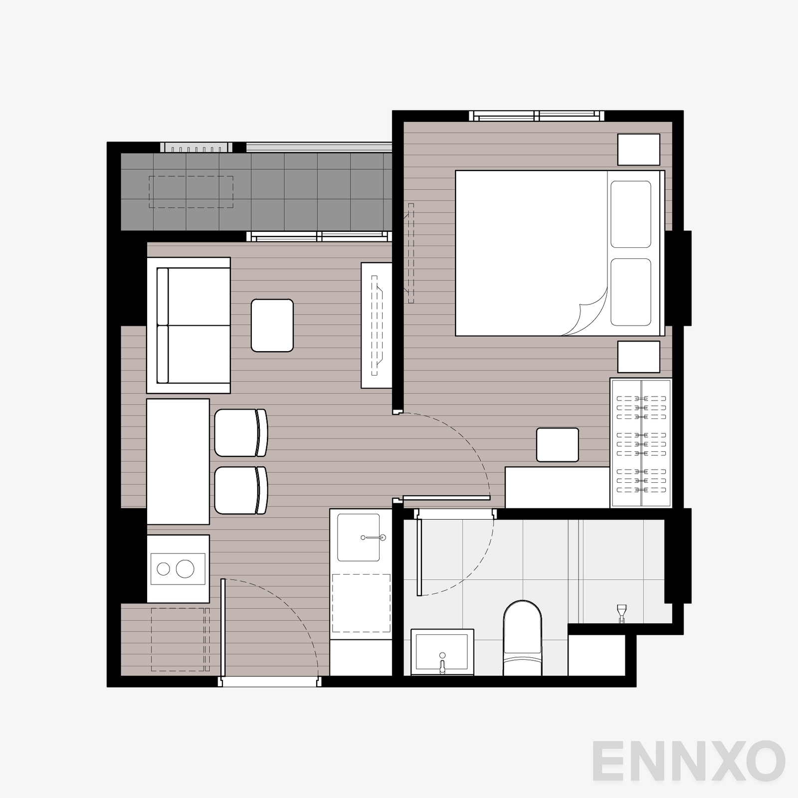 รูปแปลนห้อง 29 ของโครงการ นิว ครอส คูคต สเตชัน