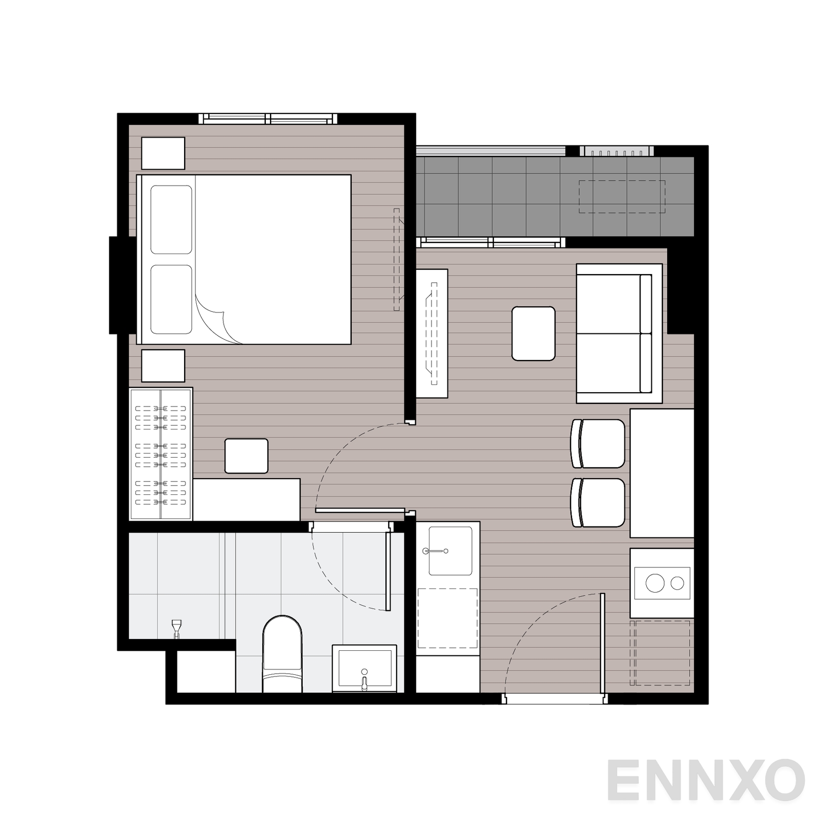 รูปแปลนห้อง 12X ของโครงการ นิว ครอส คูคต สเตชัน