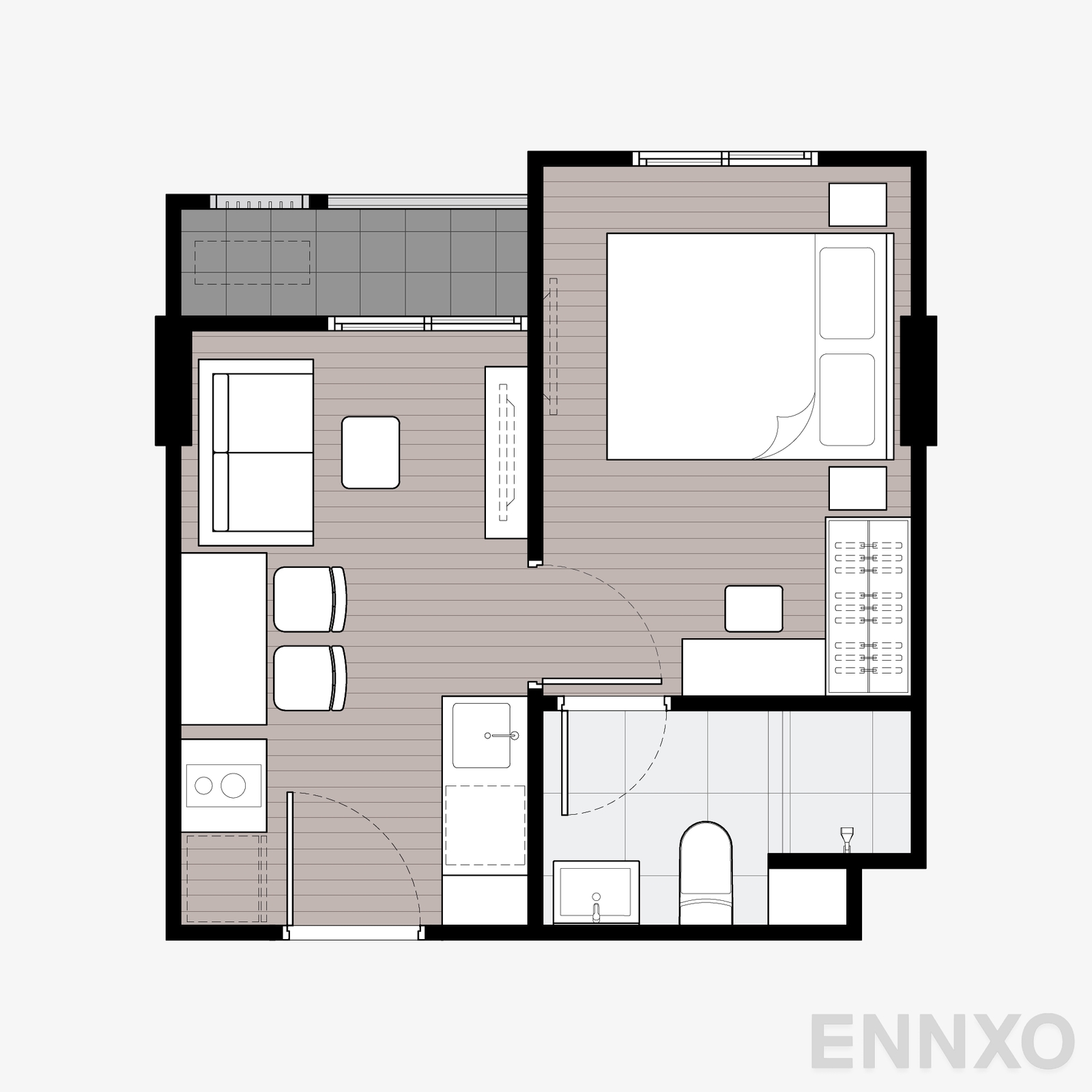 รูปแปลนห้อง 25 ของโครงการ นิว ครอส คูคต สเตชัน
