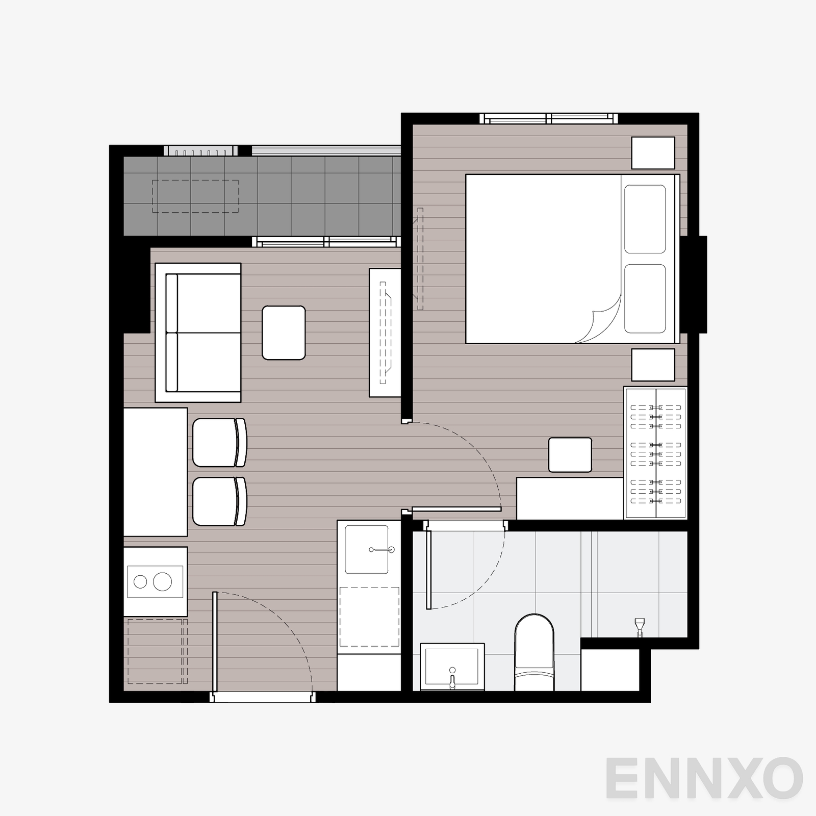 รูปแปลนห้อง 27 ของโครงการ นิว ครอส คูคต สเตชัน