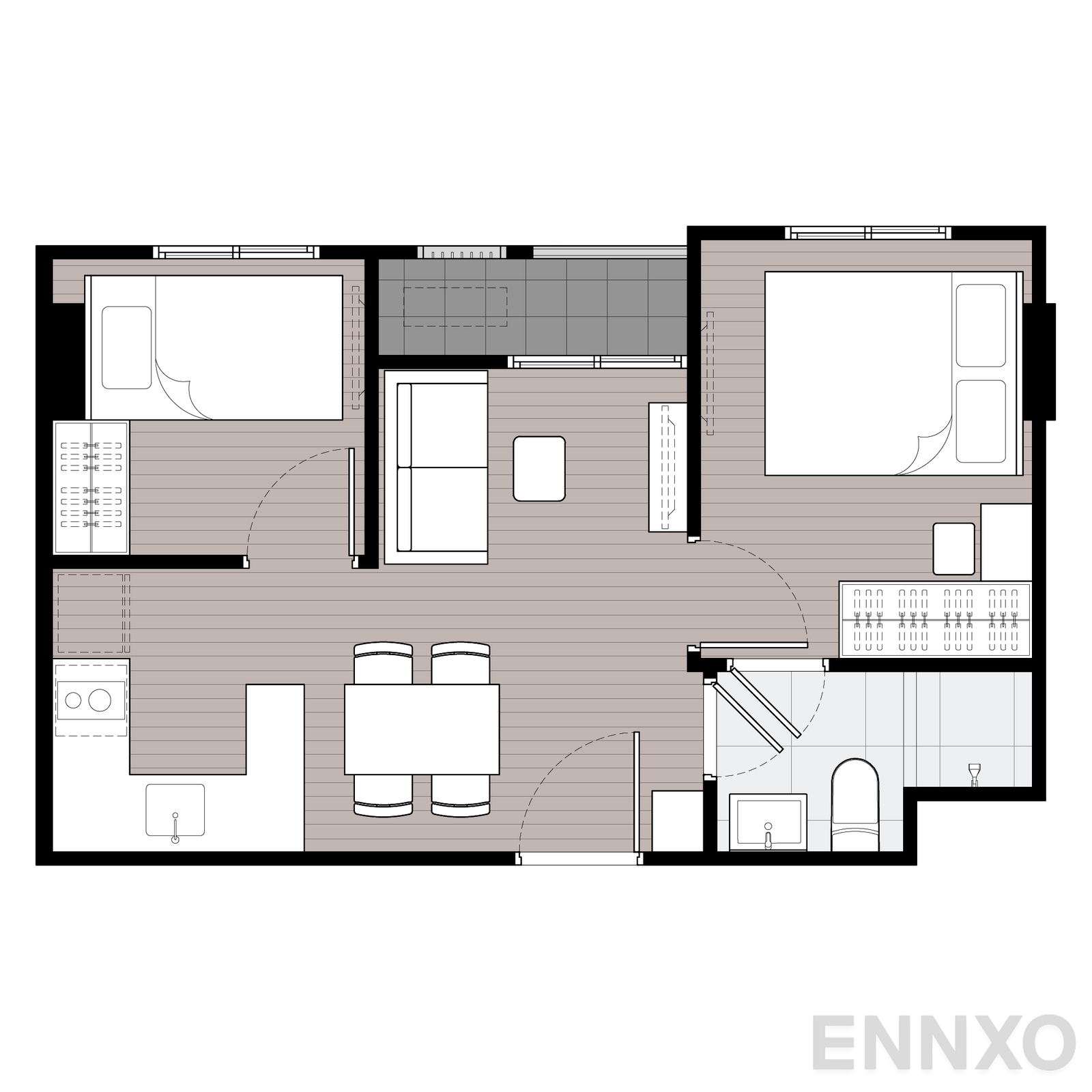 รูปแปลนห้อง 01 ของโครงการ นิว ครอส คูคต สเตชัน