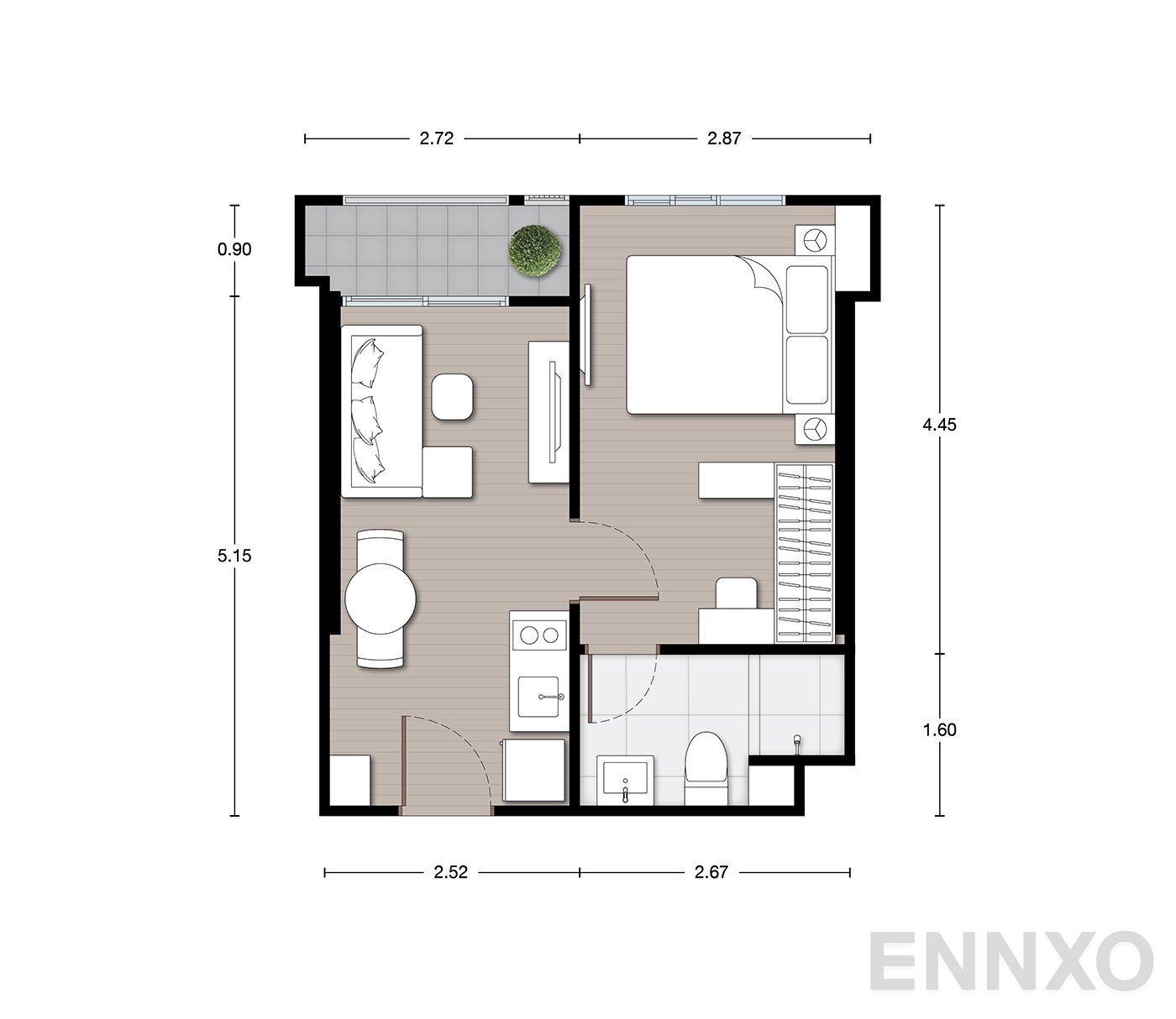รูปแปลนห้อง A29 ของโครงการ นิว เมกา พลัส บางนา
