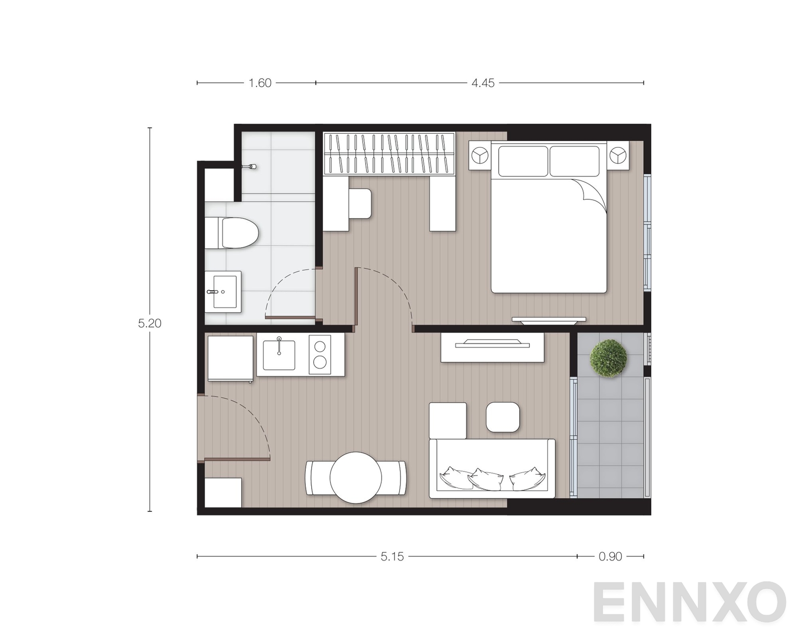รูปแปลนห้อง A4 ของโครงการ นิว เมกา พลัส บางนา