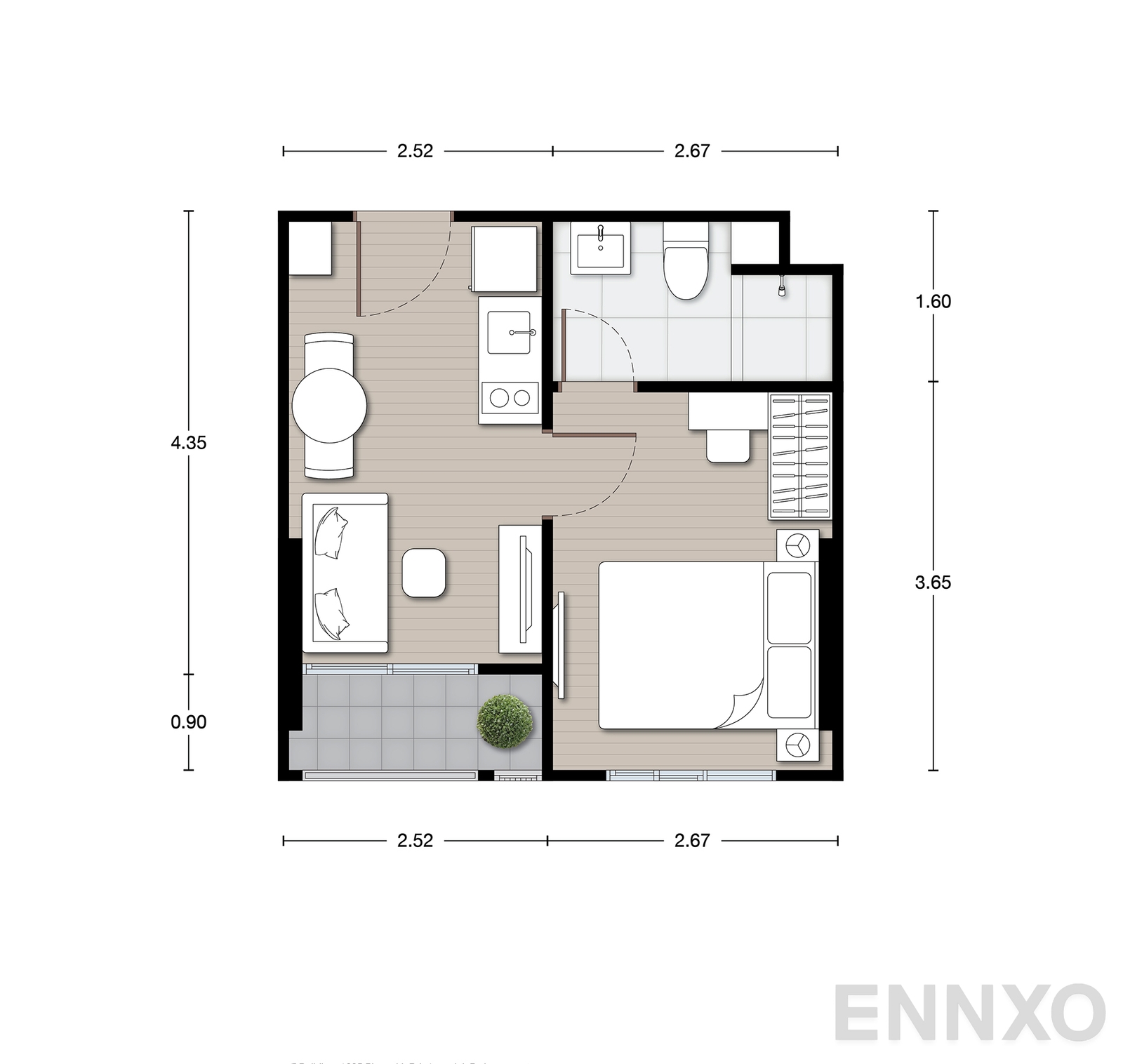 รูปแปลนห้อง A8 ของโครงการ นิว เมกา พลัส บางนา
