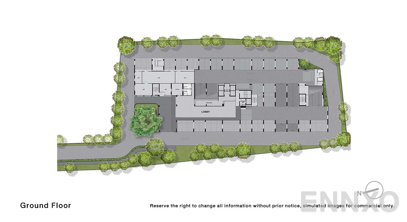 แปลนชั้น Ground Floor ของโครงการ นิว โนเบิล แจ้งวัฒนะ